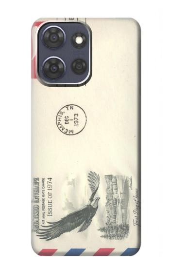 S3551 Art de l'millésimé de la poste enveloppe aérienne Etui Coque Housse pour Motorola Moto G Power (2025,2026)