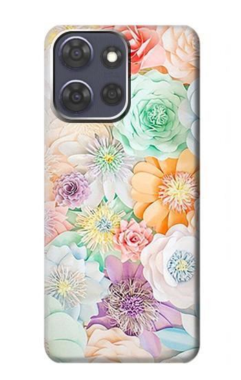 S3705 Fleur florale pastel Etui Coque Housse pour Motorola Moto G Power (2025,2026)