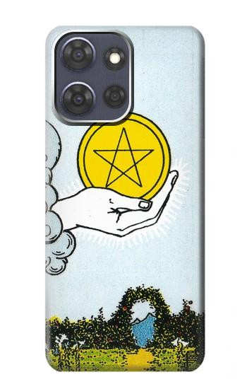 S3722 Carte de tarot Pièces de l'As des Pentacles Etui Coque Housse pour Motorola Moto G Power (2025,2026)