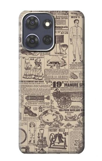 S3819 Papier Vintage rétro Etui Coque Housse pour Motorola Moto G Power (2025,2026)
