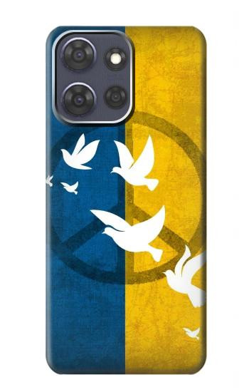 S3857 Colombe de la paix drapeau ukrainien Etui Coque Housse pour Motorola Moto G Power (2025,2026)