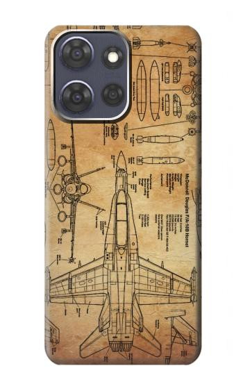 S3868 Plan d'avion vieux papier Etui Coque Housse pour Motorola Moto G Power (2025,2026)