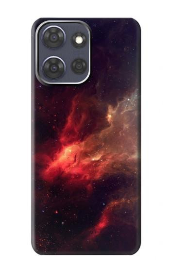 S3897 Espace nébuleuse rouge Etui Coque Housse pour Motorola Moto G Power (2025,2026)