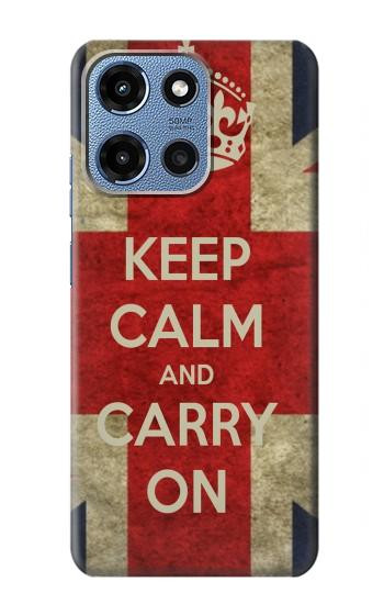 S0674 Garder le calme et continuer Etui Coque Housse pour Motorola Moto G 5G (2025)