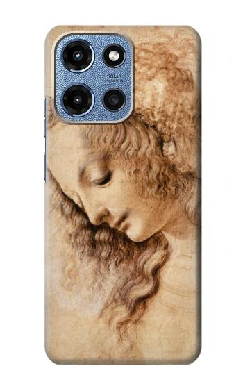 S1045 Leonardo da Vinci Femme Head Etui Coque Housse pour Motorola Moto G 5G (2025)