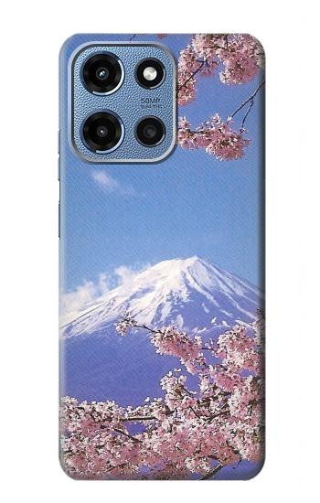 S1060 Mont Fuji Sakura fleur de cerisier Etui Coque Housse pour Motorola Moto G 5G (2025)