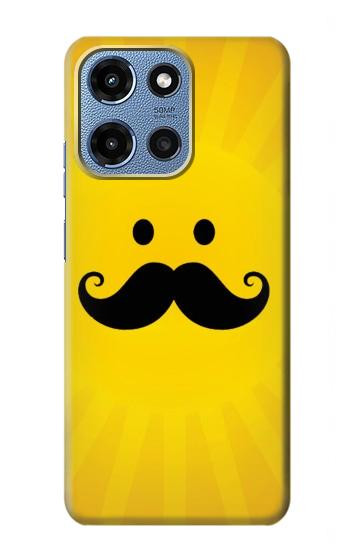 S1145 Soleil jaune Mustache Etui Coque Housse pour Motorola Moto G 5G (2025)