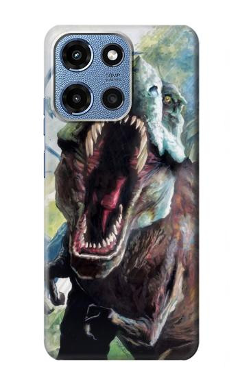 S1453 Dinosaur Trex Tyrannosaurus Rex Etui Coque Housse pour Motorola Moto G 5G (2025)