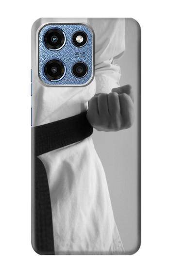 S1931 Noir Ceinture de karaté Etui Coque Housse pour Motorola Moto G 5G (2025)