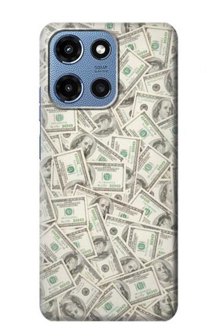 S2077 Billets Dollar argent Etui Coque Housse pour Motorola Moto G 5G (2025)