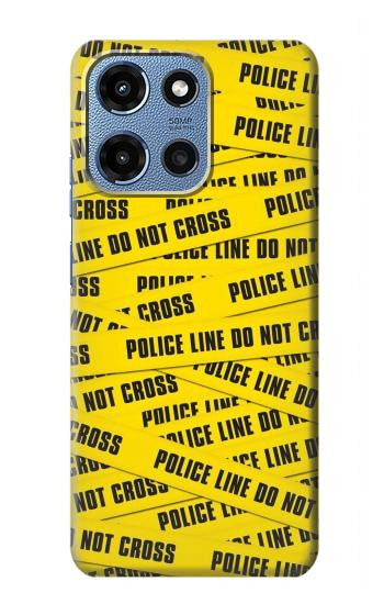 S2088 Banderole de la police ne pas dépasser Etui Coque Housse pour Motorola Moto G 5G (2025)