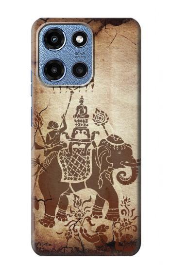 S2102 Art de la peinture thaïlandaise Bouddha sur Elephant Etui Coque Housse pour Motorola Moto G 5G (2025)