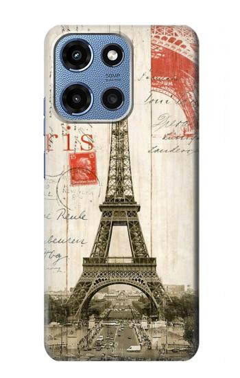 S2108 Tour Eiffel de Paris Carte postale Etui Coque Housse pour Motorola Moto G 5G (2025)