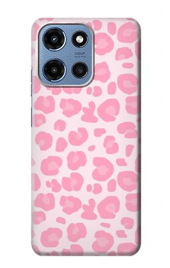 S2213 Motif rose Léopard Etui Coque Housse pour Motorola Moto G 5G (2025)