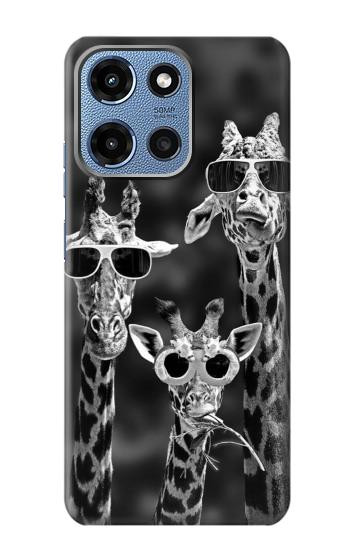 S2327 Girafes avec lunettes de soleil Etui Coque Housse pour Motorola Moto G 5G (2025)