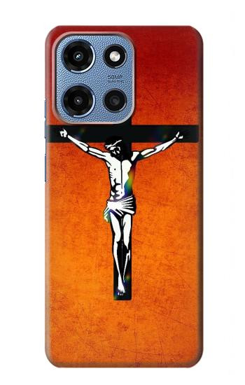 S2421 Jésus-Christ sur la croix Etui Coque Housse pour Motorola Moto G 5G (2025)