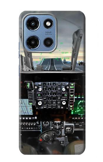 S2435 Avion de chasse Cockpit d'avion Etui Coque Housse pour Motorola Moto G 5G (2025)