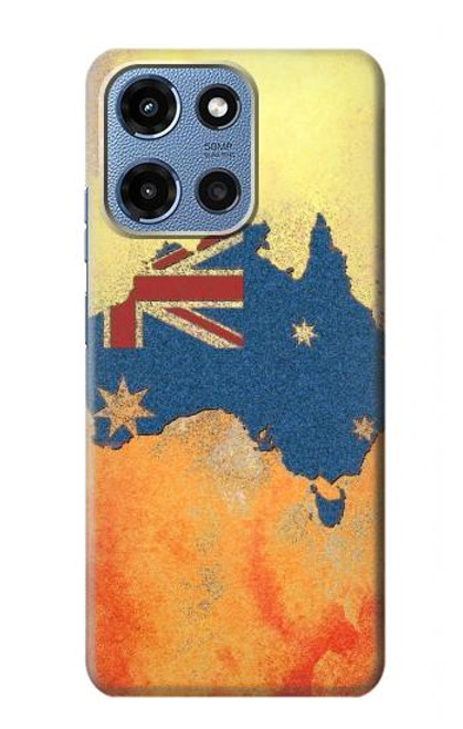 S2494 Australie Drapeau Carte texture de la roche Etui Coque Housse pour Motorola Moto G 5G (2025)