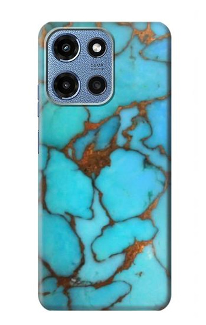S2685 Aqua Turquoise imprimé graphique Gemme Etui Coque Housse pour Motorola Moto G 5G (2025)