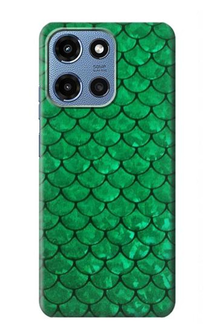 S2704 Vert poisson échelle motif graphique Etui Coque Housse pour Motorola Moto G 5G (2025)