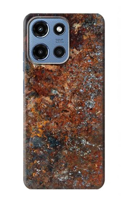 S2714 Rouille Texture acier imprimé graphique Etui Coque Housse pour Motorola Moto G 5G (2025)