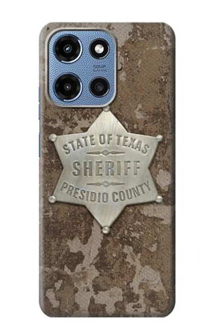 S2868 Texas Presidio shérif du comté Badge Etui Coque Housse pour Motorola Moto G 5G (2025)