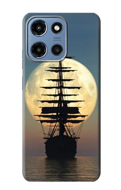 S2897 Pirate Ship Lune Nuit Etui Coque Housse pour Motorola Moto G 5G (2025)