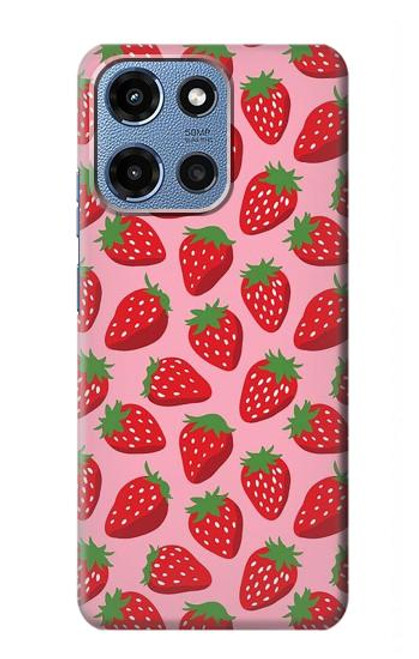S3719 Modèle de fraise Etui Coque Housse pour Motorola Moto G 5G (2025)