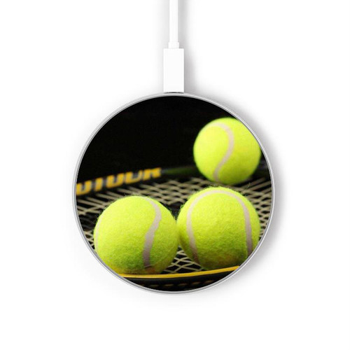 S0072 Tennis Chargeur sans fil 15W Type-C iPhone Android Station de charge à lumière LED
