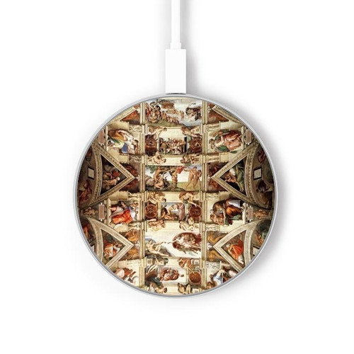 S0177 Michelangelo Chapelle plafond Chargeur sans fil 15W Type-C iPhone Android Station de charge à lumière LED