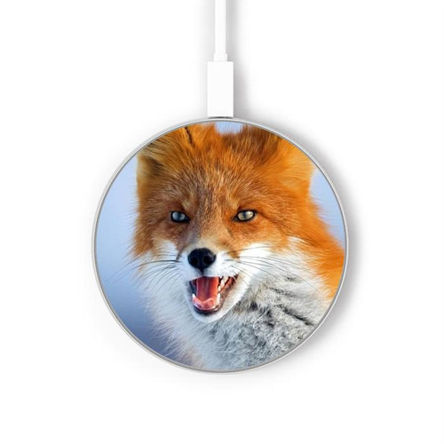 S0417 Renard Chargeur sans fil 15W Type-C iPhone Android Station de charge à lumière LED