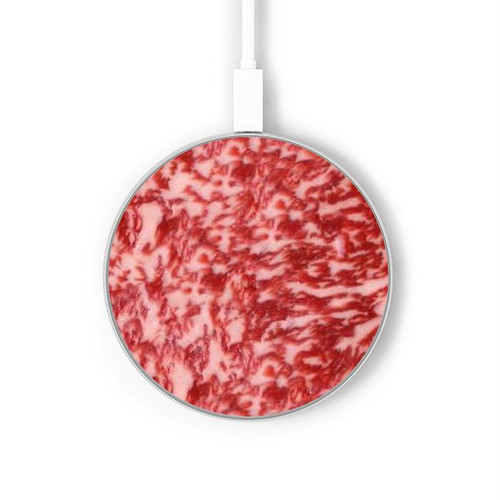 S0626 boeuf Kobe Chargeur sans fil 15W Type-C iPhone Android Station de charge à lumière LED