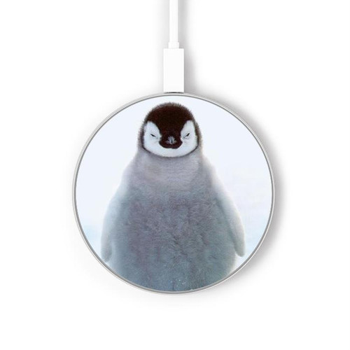 S1075 manchot Chargeur sans fil 15W Type-C iPhone Android Station de charge à lumière LED