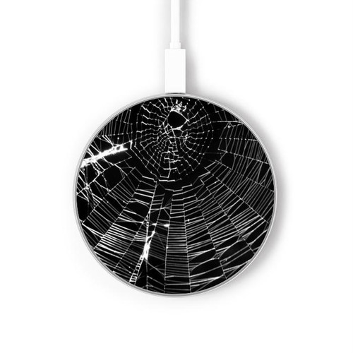 S2224 Toile d'araignée Chargeur sans fil 15W Type-C iPhone Android Station de charge à lumière LED
