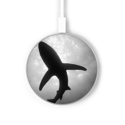 S2367 Monochrome Réquin Chargeur sans fil 15W Type-C iPhone Android Station de charge à lumière LED