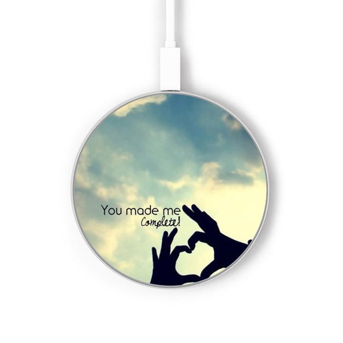 S2640 Vous avez fait de moi l'amour complet Chargeur sans fil 15W Type-C iPhone Android Station de charge à lumière LED