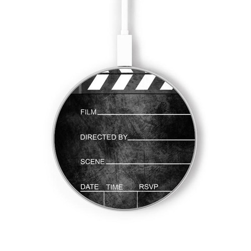 S2919 Directeur Bardeau millésimé Chargeur sans fil 15W Type-C iPhone Android Station de charge à lumière LED