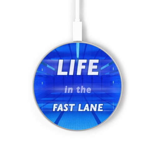 S3136 La vie dans la voie rapide Piscine Chargeur sans fil 15W Type-C iPhone Android Station de charge à lumière LED