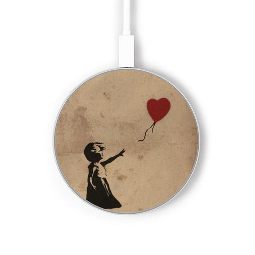 S3170 Fille de coeur hors de portée Chargeur sans fil 15W Type-C iPhone Android Station de charge à lumière LED