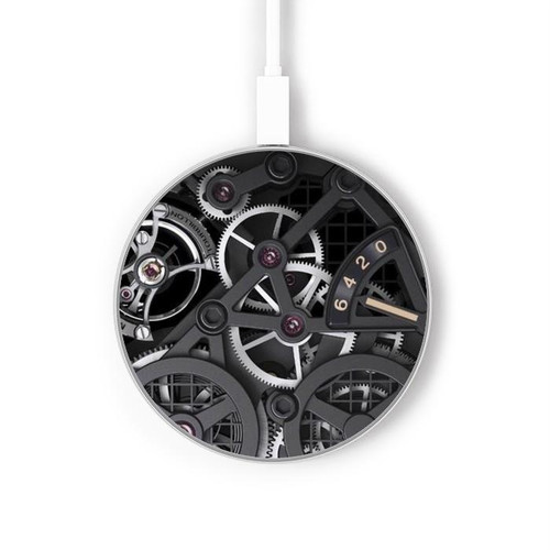 S3176 A l'intérieur Montre Noir Chargeur sans fil 15W Type-C iPhone Android Station de charge à lumière LED