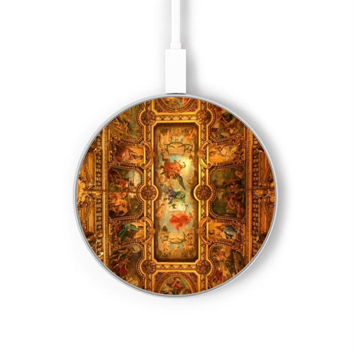 S3217 Chapelle Sixtine du Vatican Chargeur sans fil 15W Type-C iPhone Android Station de charge à lumière LED