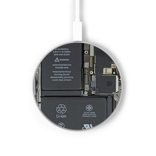 S3467 A l'intérieur Téléphone mobile Graphic Chargeur sans fil 15W Type-C iPhone Android Station de charge à lumière LED