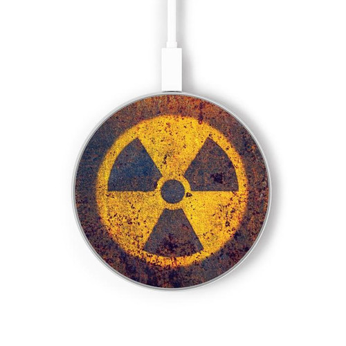 S3892 Risque nucléaire Chargeur sans fil 15W Type-C iPhone Android Station de charge à lumière LED