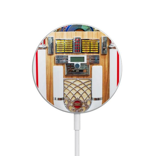 S2853 Jukebox appareil de lecture Chargeur magnétique sans fil avec MagSafe 15W pour iPhone 16 15 14 13 12