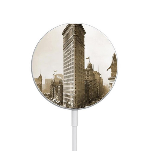 S3046 Vieux de New York Flatiron Bâtiment Chargeur magnétique sans fil avec MagSafe 15W pour iPhone 16 15 14 13 12