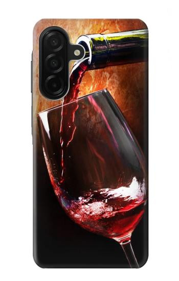 S2396 Rouge Bouteille de vin et le verre Etui Coque Housse pour Samsung Galaxy A26