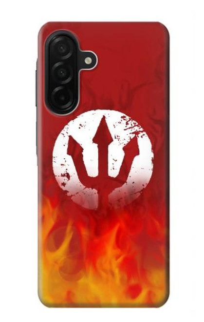 S2803 Feu Rouge Diable Lance Symbole Etui Coque Housse pour Samsung Galaxy A26