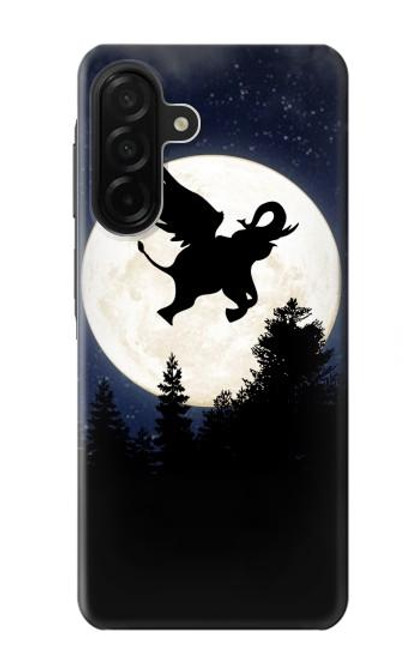 S3323 Voler l'Eléphant Nuit de pleine lune Etui Coque Housse pour Samsung Galaxy A26