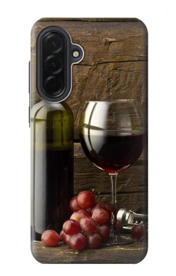 S1316 Raisins Bouteille et un verre de vin rouge Etui Coque Housse pour Samsung Galaxy A36