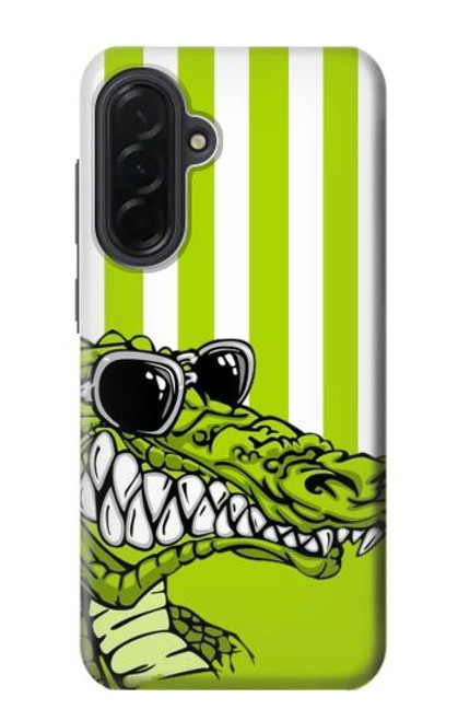 S2323 Crocodile vert drôle d'alligator Etui Coque Housse pour Samsung Galaxy A36